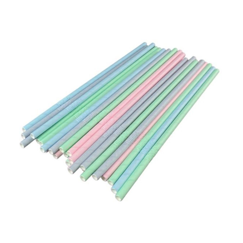 Słomki papierowe łamane 22 cm 250 sztuk