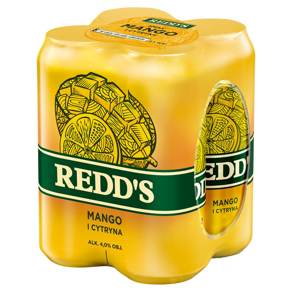 Piwo Redd’s Mango i Cytryna 4% 4x500 ml (puszka)