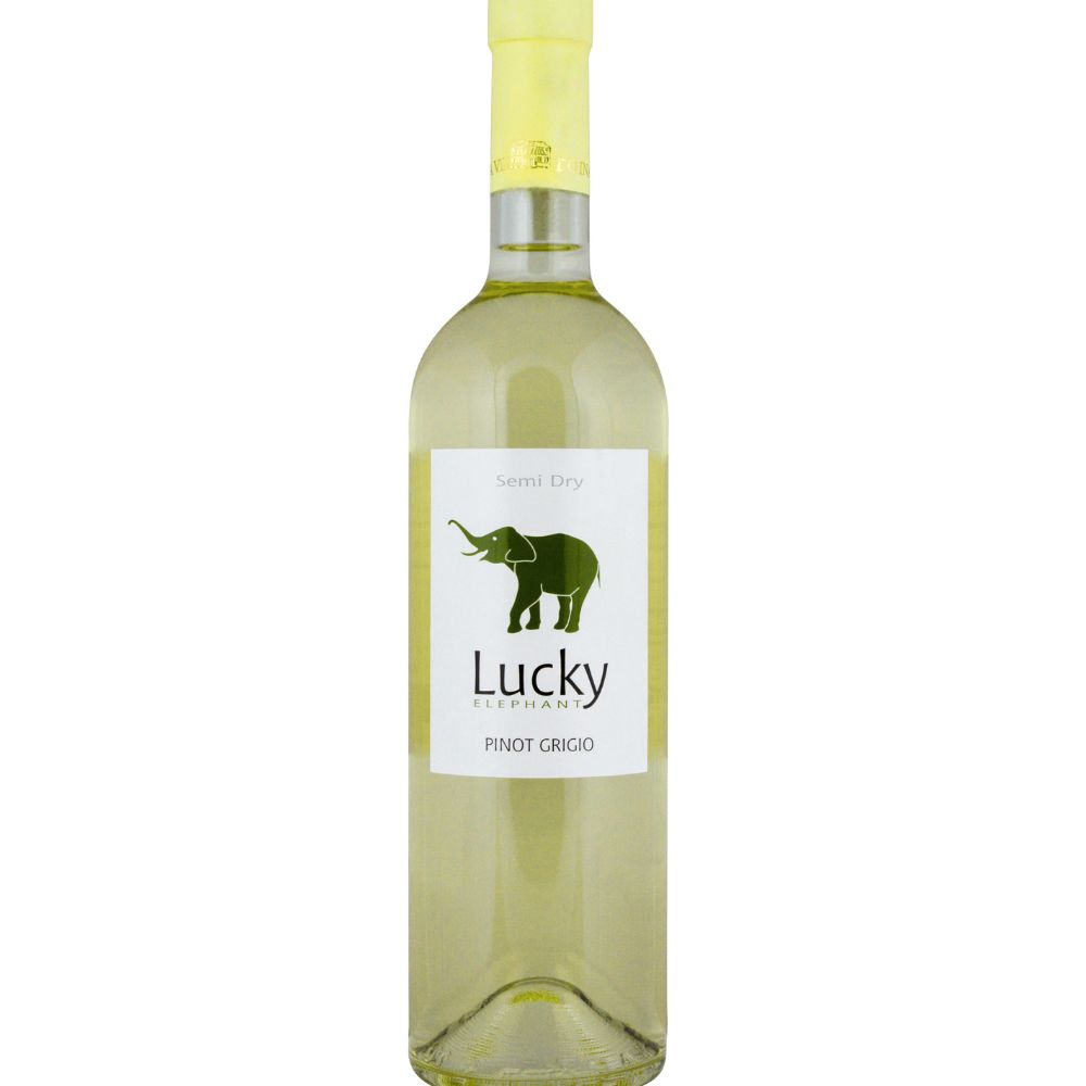 Wino Lucky Elephant Pinot Grigio Semi Dry 11,5% białe półwytrawne 750 ml