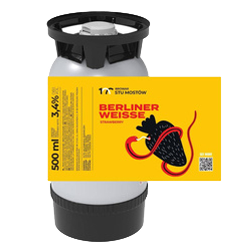 Browar Stu Mostów Strawberry Berliner Weisse 3,4% 30 L Keg PET