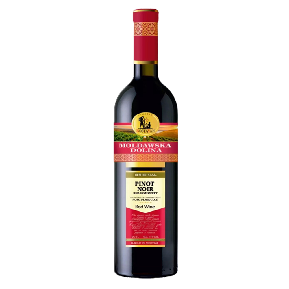 Wino Moldawska Dolina Pinot Noir 11% czerwone półsłodkie 750 ml