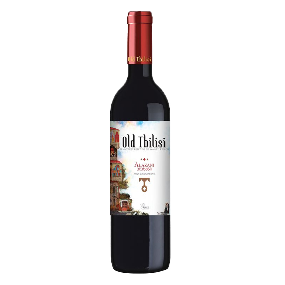 Wino Old Tbilisi Alazani 12% czerwone półsłodkie 750 ml