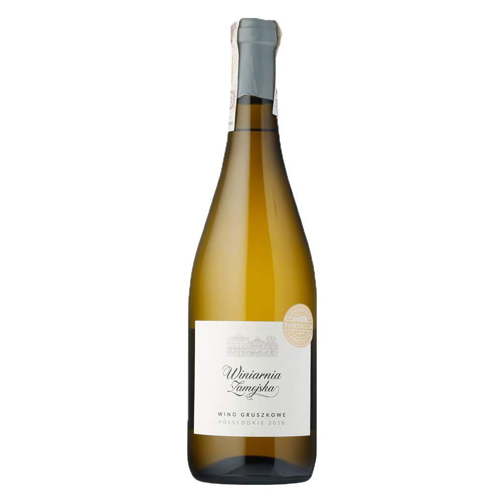 Wino Musujące Winiarnia Zamojska gruszka 9% białe półwytrawne 750 ml