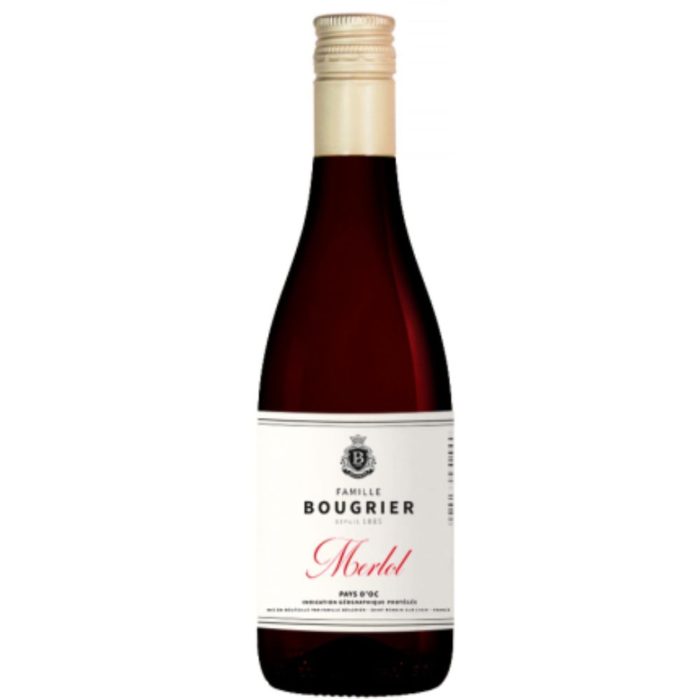 Wino Bougrier Merlot 12,5% czerwone wytrawne 250 ml