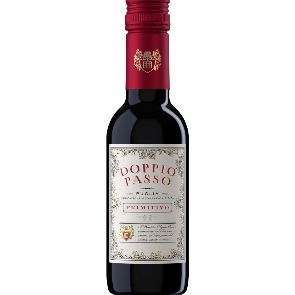 Wino Doppio Passo Primitivo 13% czerwone półwytrawne 250 ml