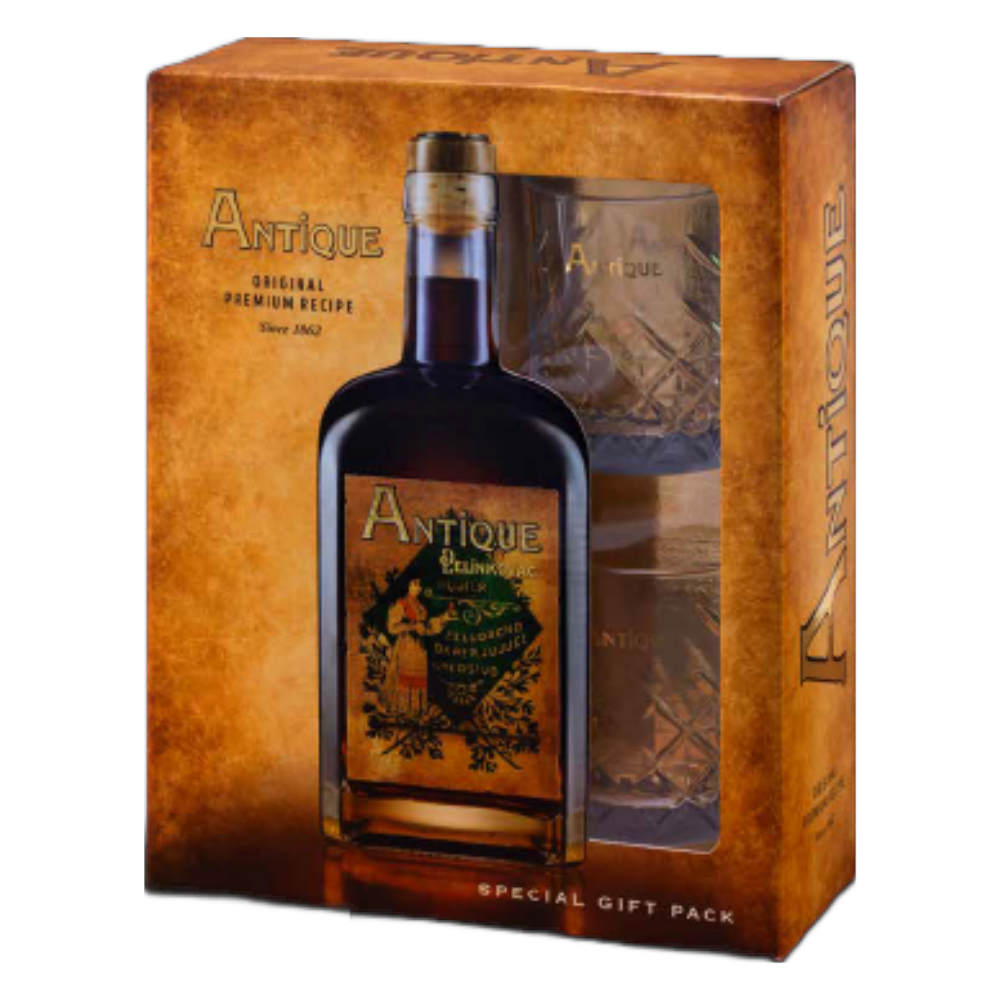 Likier Badel Antique 35% 700 ml + 2 szklanki