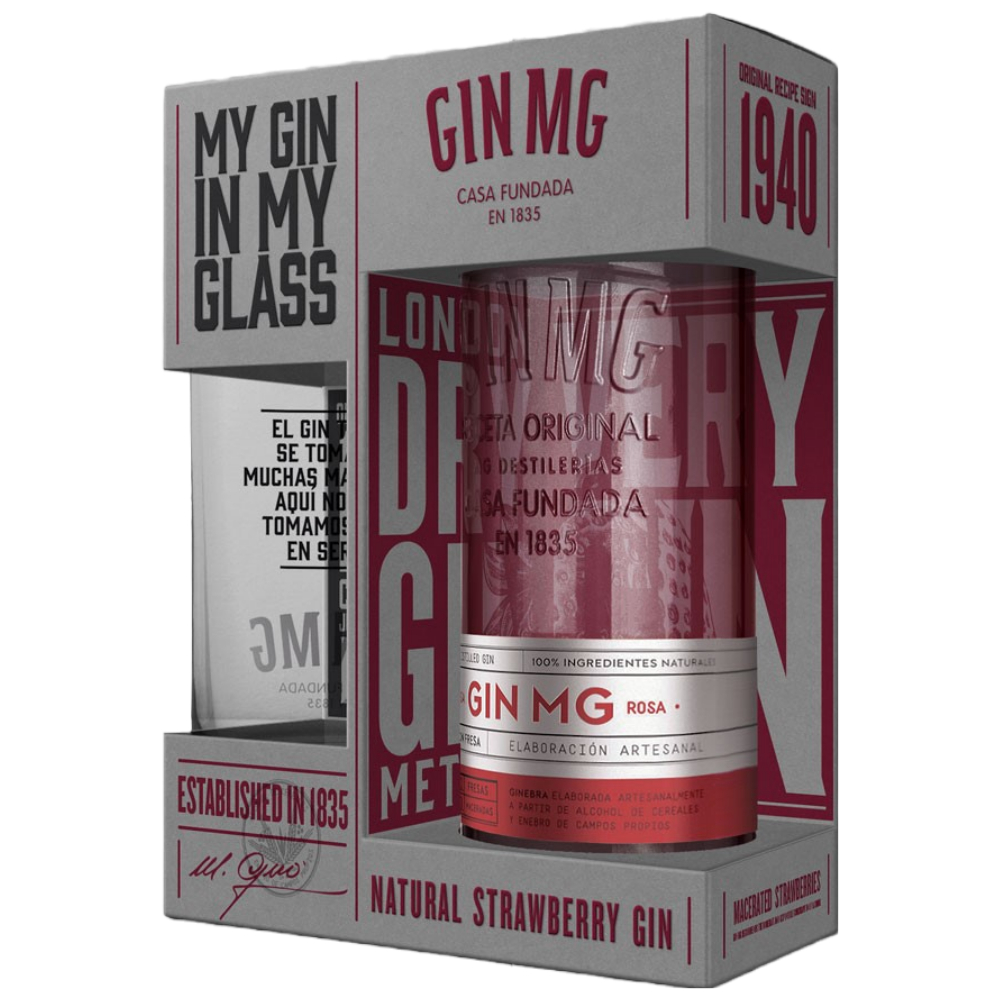 Gin MG Rosa 40% 700 ml + szklanka