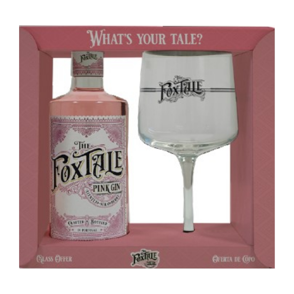 Gin Foxtale PINK Strawberry 37,5% 700 ml + kieliszek