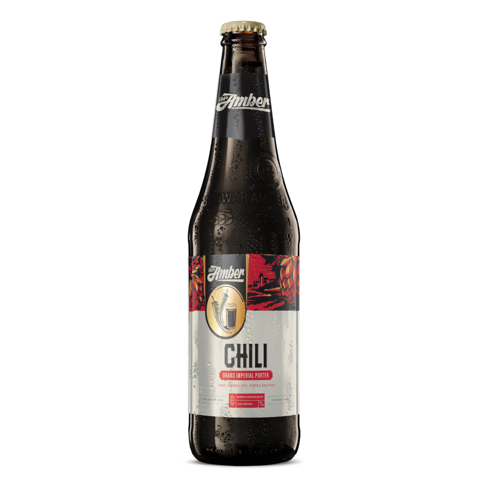 Piwo Amber Grand Imperial Porter Chili 8% 500 ml