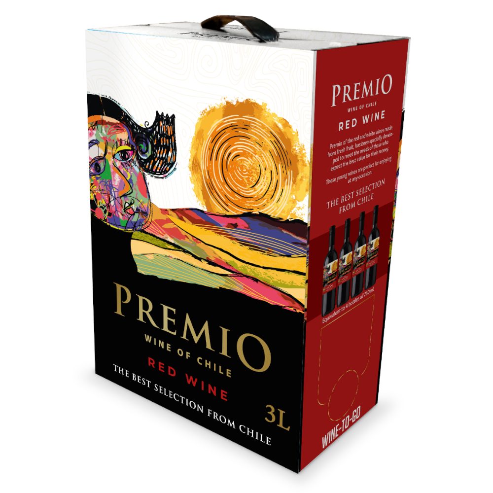 Wino Santa Carolina Premio Red Bag In Box 12% czerwone półwytrawne 3000 ml kartonik