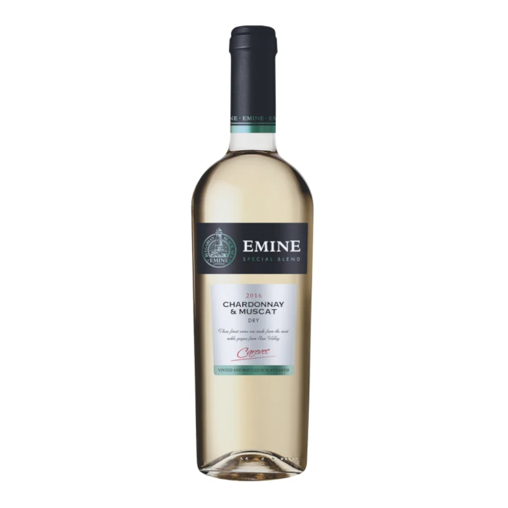 Wino Emine Chardonnay/Muscat 14% białe wytrawne 750 ml