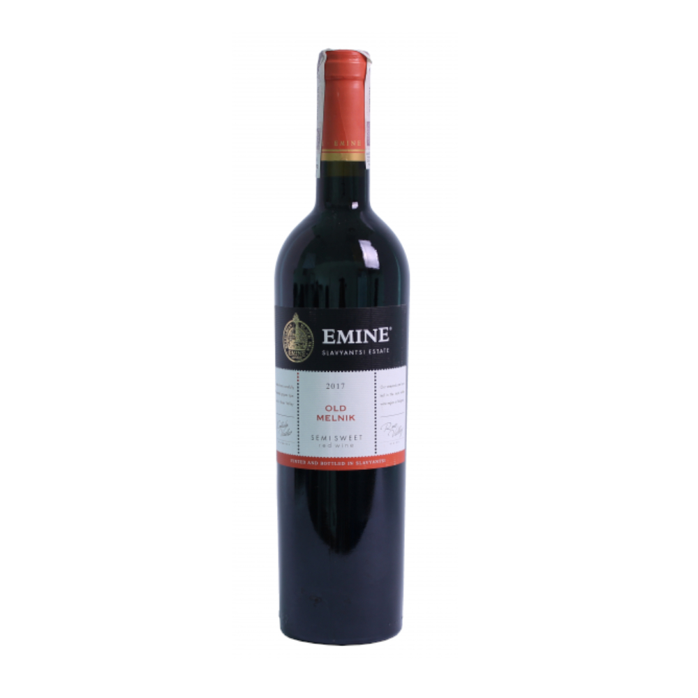 Wino Emine Old Melnik 12% czerwone półsłodkie 750 ml