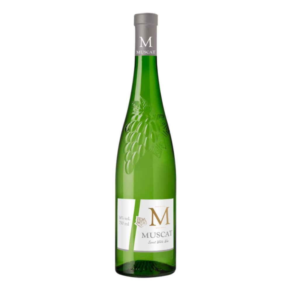 Wino Muscat White 14% białe słodkie 750 ml