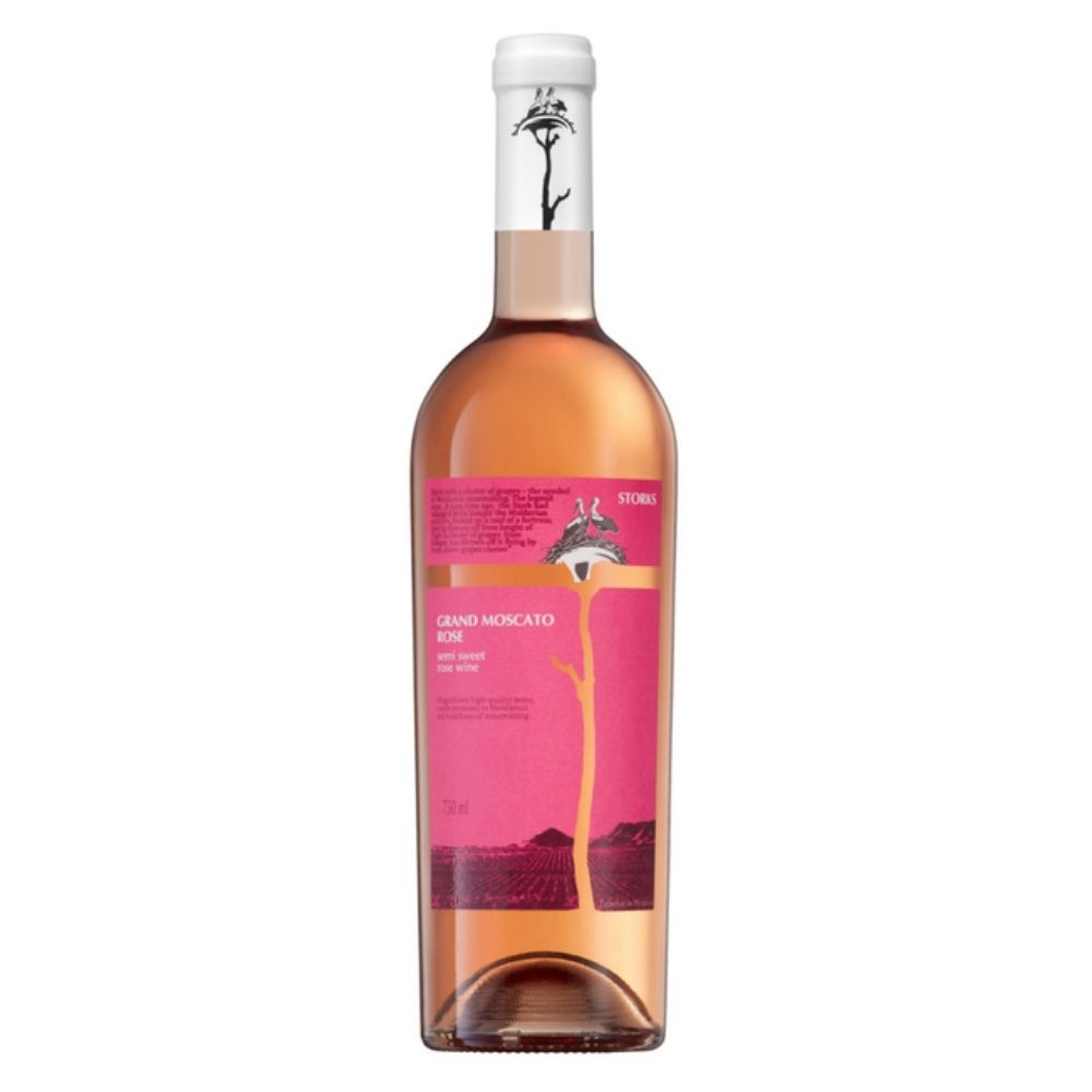 Wino Storks Grand Moscato 12% różowe półsłodkie 750 ml
