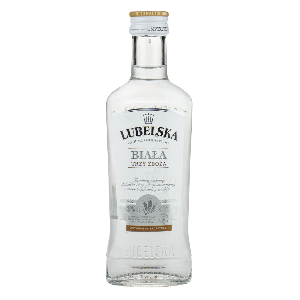 Wódka Lubelska Biała Trzy Zboża 40% 200 ml
