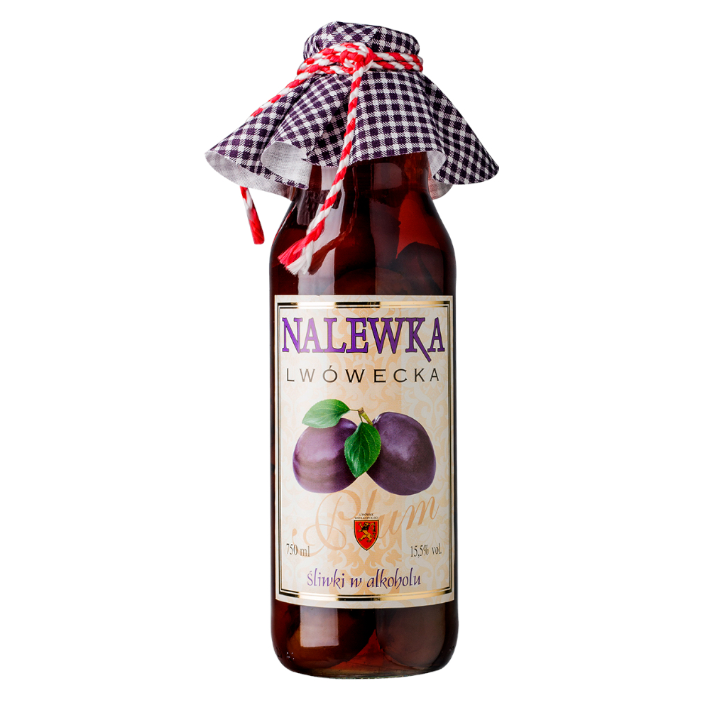Likier Nalewka Lwówecka - Śliwki w alkoholu 15,5% 750 ml