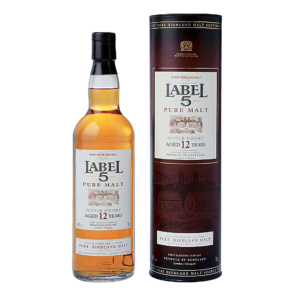 Whisky Label 5 Pure Malt 12 YO 40% 700 ml tuba