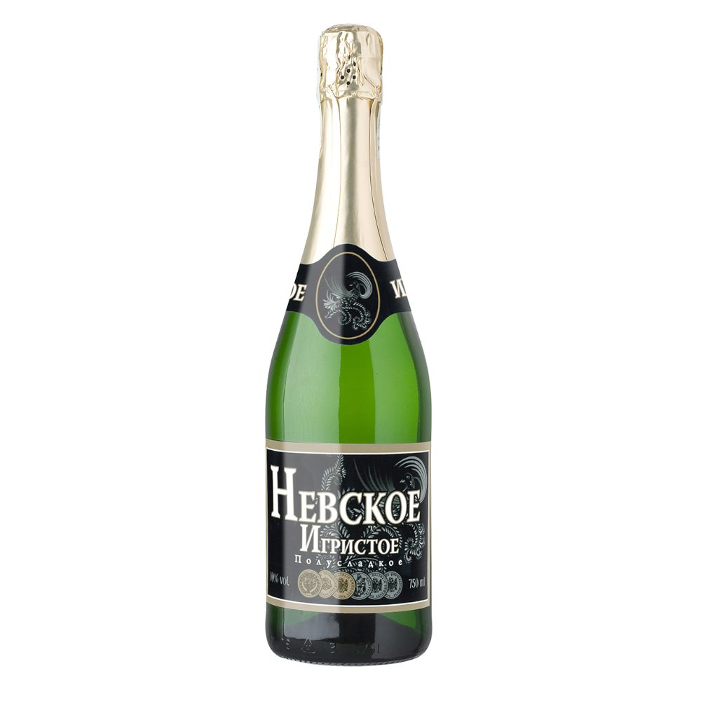 Wino Musujące Newskoje Igristoje 10% białe półsłodkie750 ml