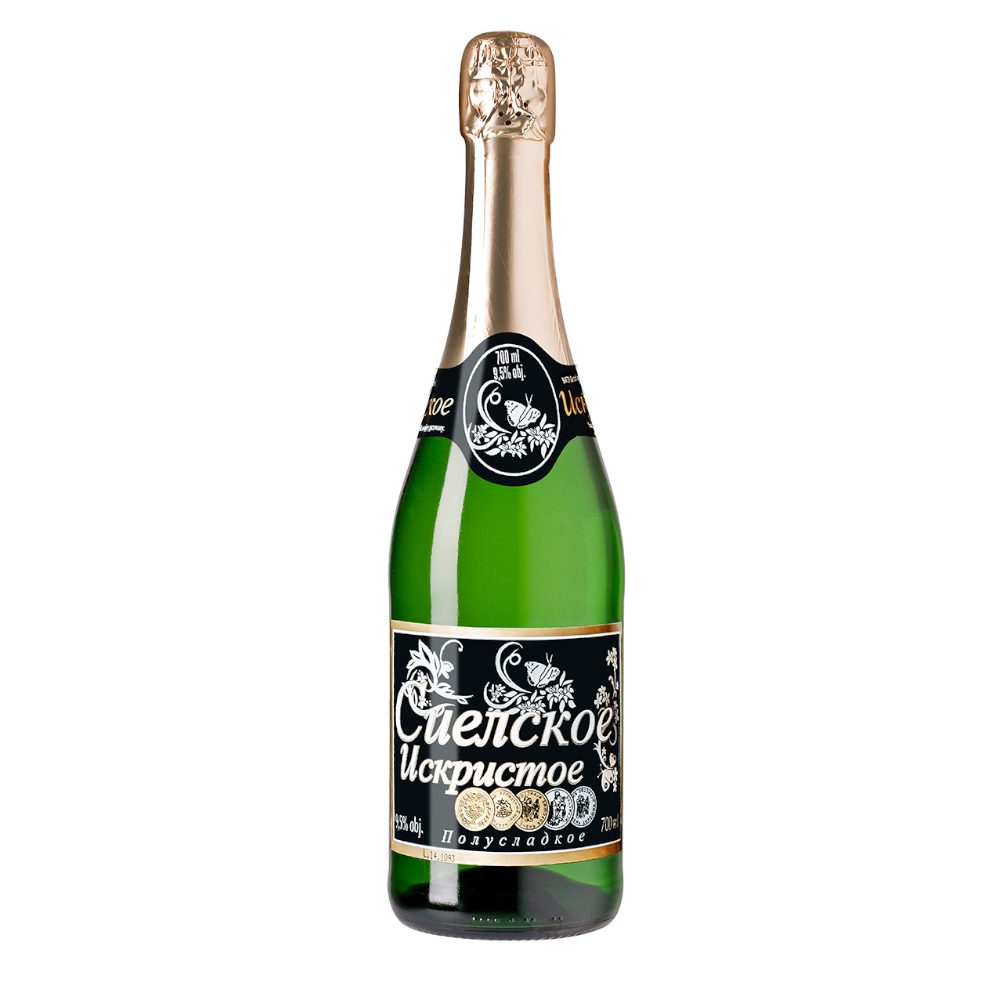 Wino Igristoje Sielskoje 9,5% białe półsłodkie 700 ml
