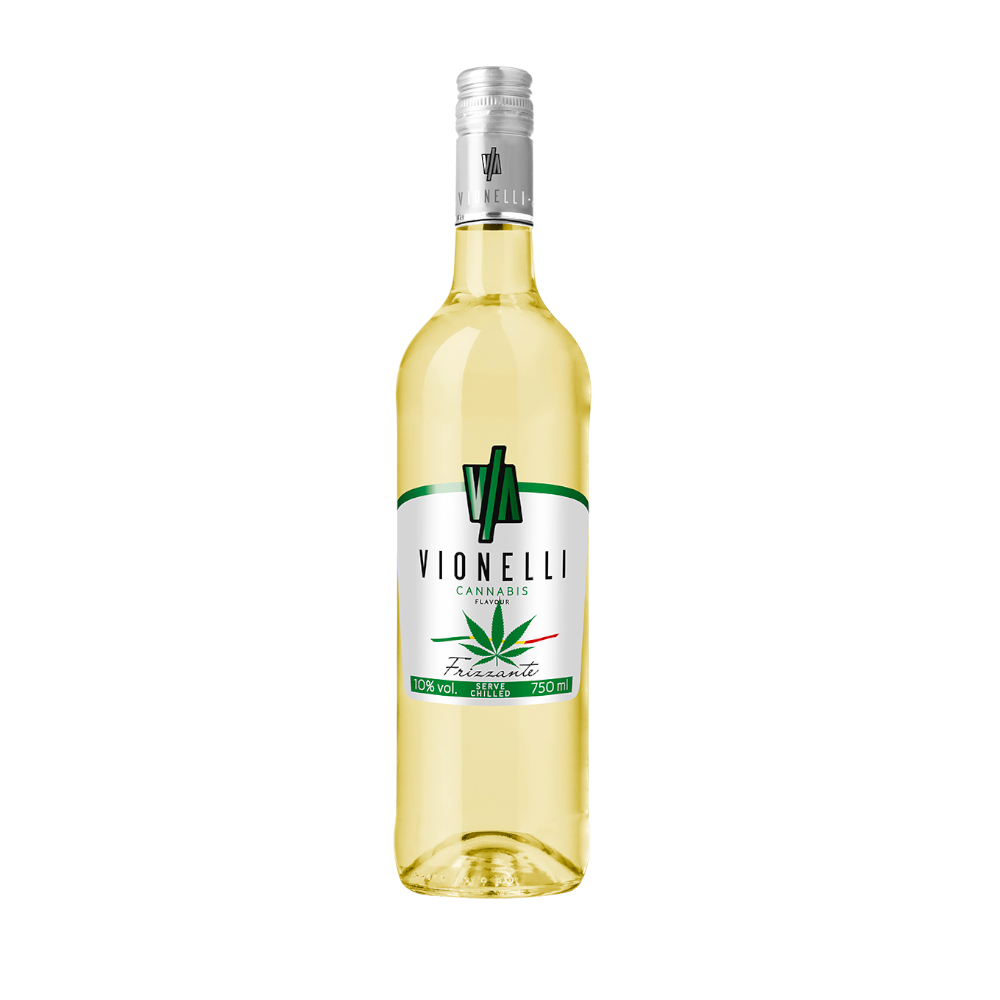 Wino Musujące Vionelli Frizzante Cannabis 10% białe wytrawne 750 ml