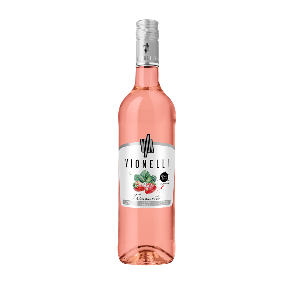 Wino Musujące Vionelli Frizzante Strawberry 10% czerwone słodkie 750 ml