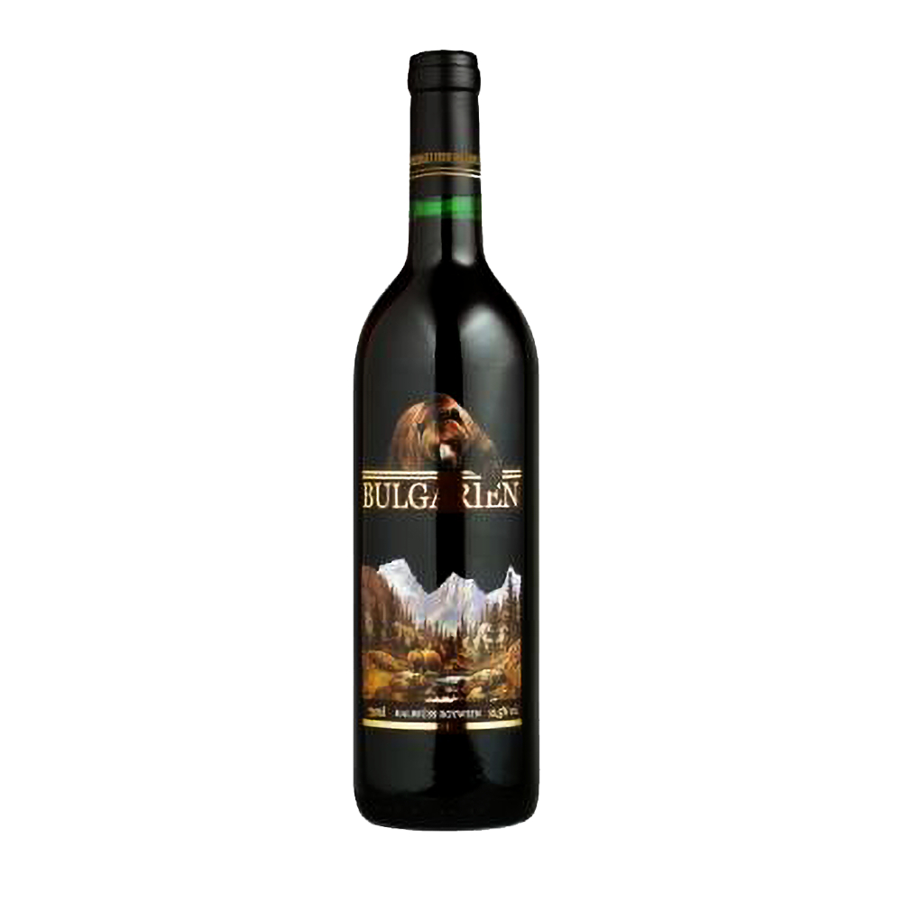 Wino Bulgarien Rotwein Cabernet Sauvignon Merlot 10,5% czerwone półsłodkie 750 ml