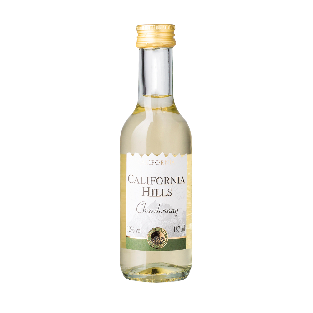 Wino California Hills Chardonnay 12% białe półwytrawne 187 ml