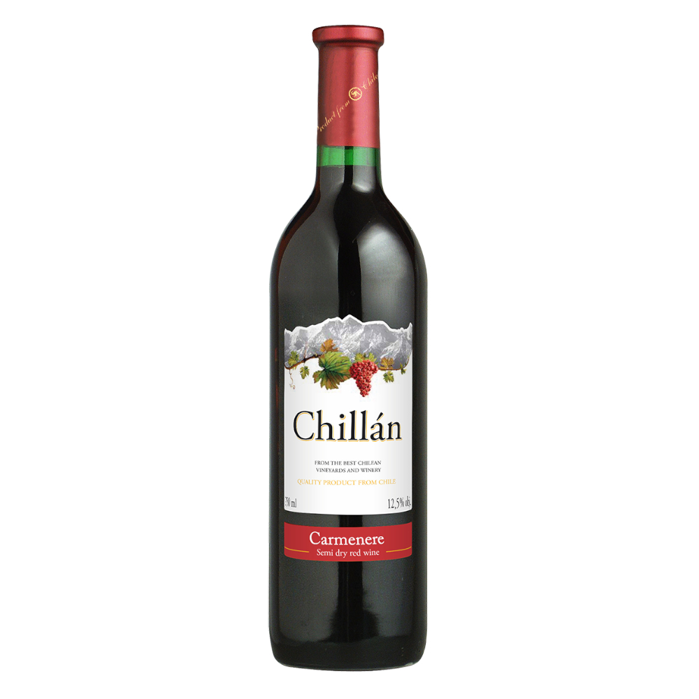 Wino Chillan Carmenere 12,5% czerwone półwytrawne 750 ml