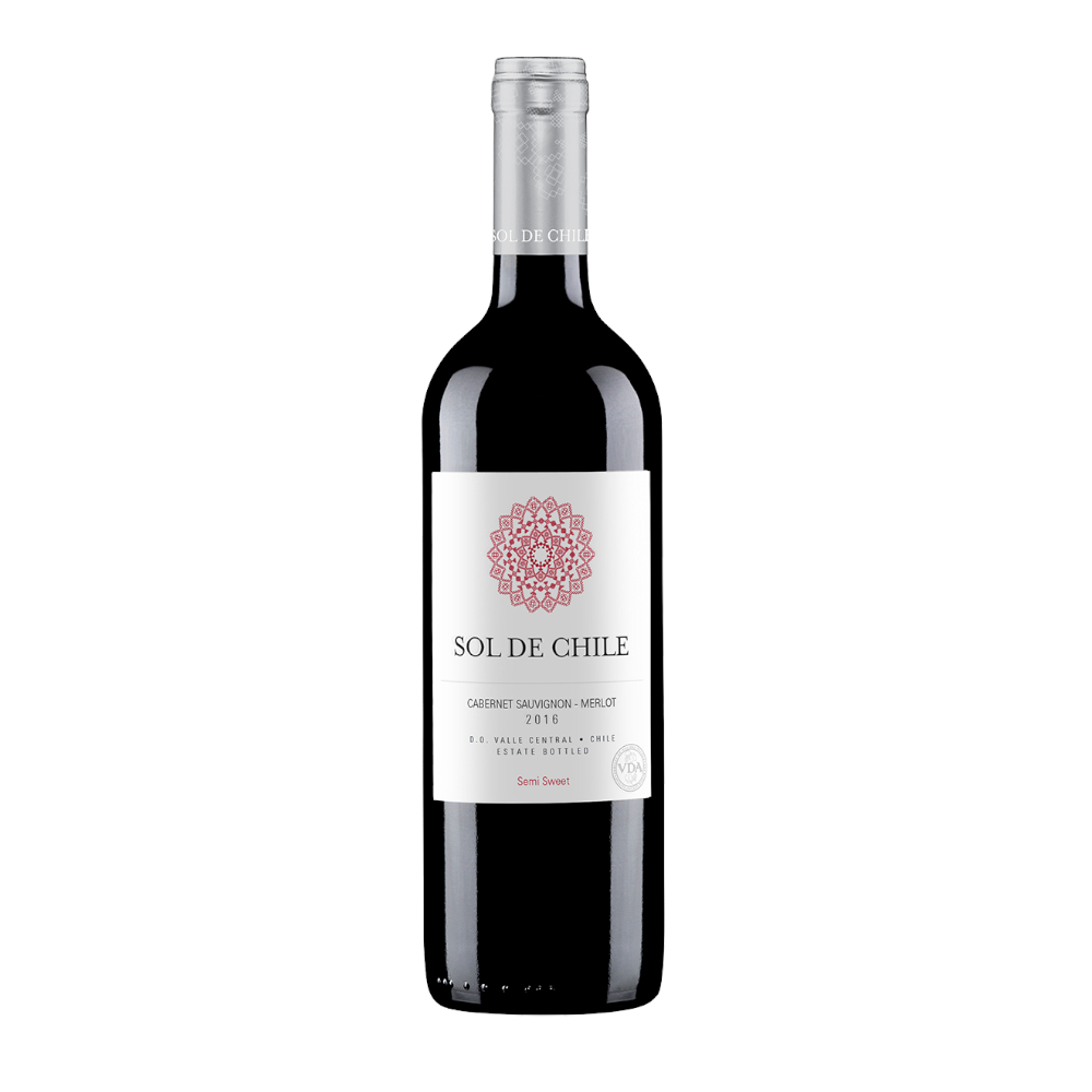 Wino Sol De Chile Blend Cabernet Sauvignon Merlot 12,5% czerwone półsłodkie 750 ml
