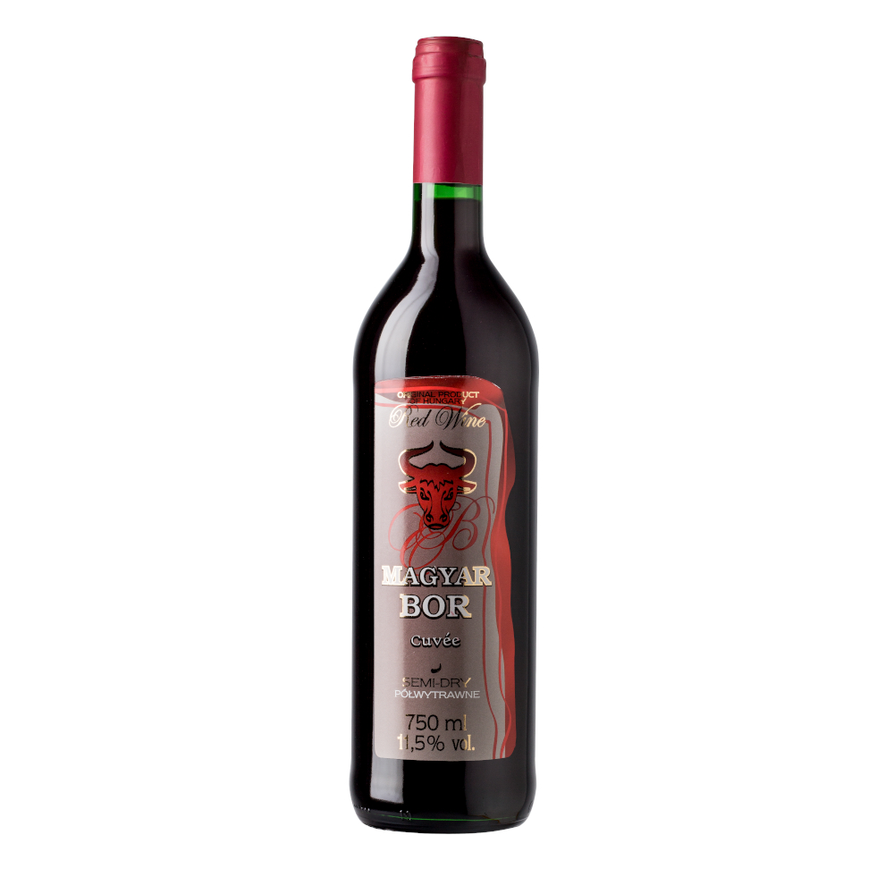 Wino Magyar Bor 11,5% czerwone półwytrawne 750 ml