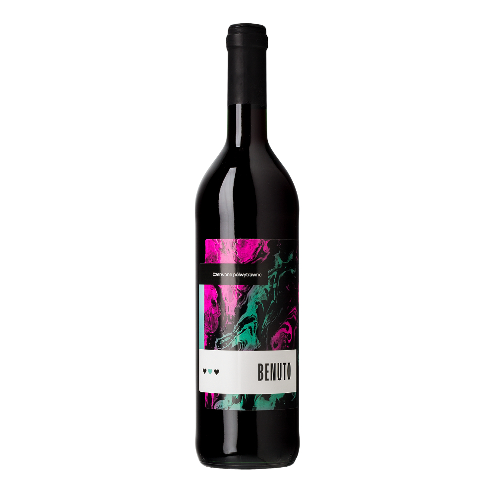 Wino Benuto 11% czerwone półwytrawne 750 ml