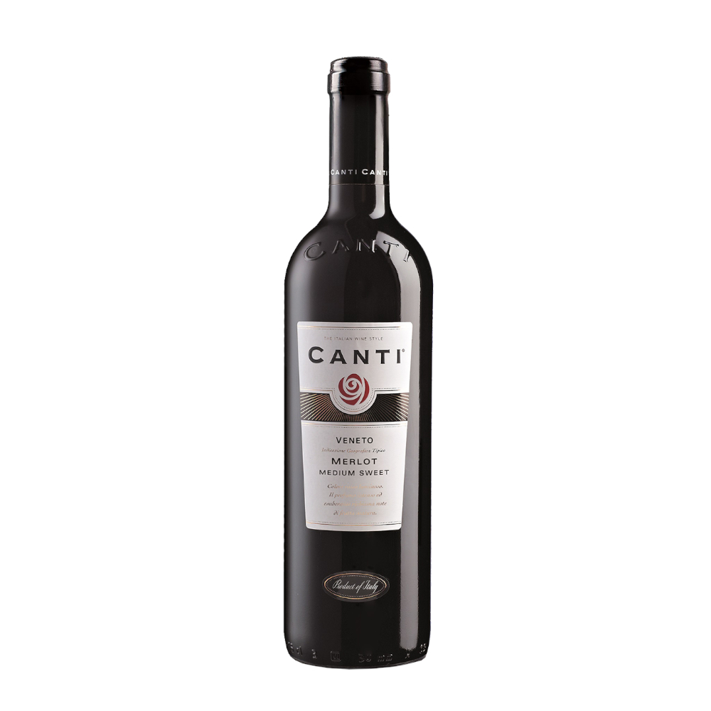 Wino Canti Veneto Merlot 11,5% czerwone półsłodkie 750 ml