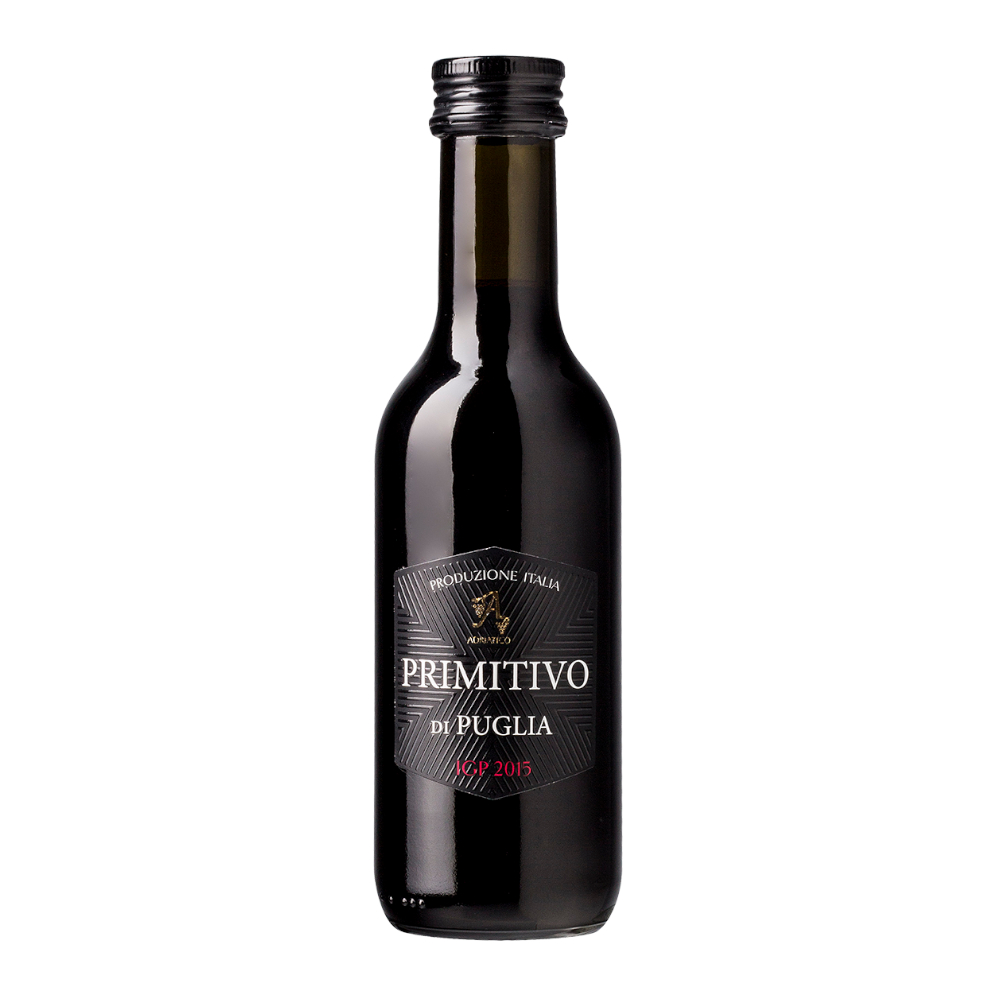 Wino Vionelli Primitivo di Puglia 14,5% czerwone półwytrawne 187 ml