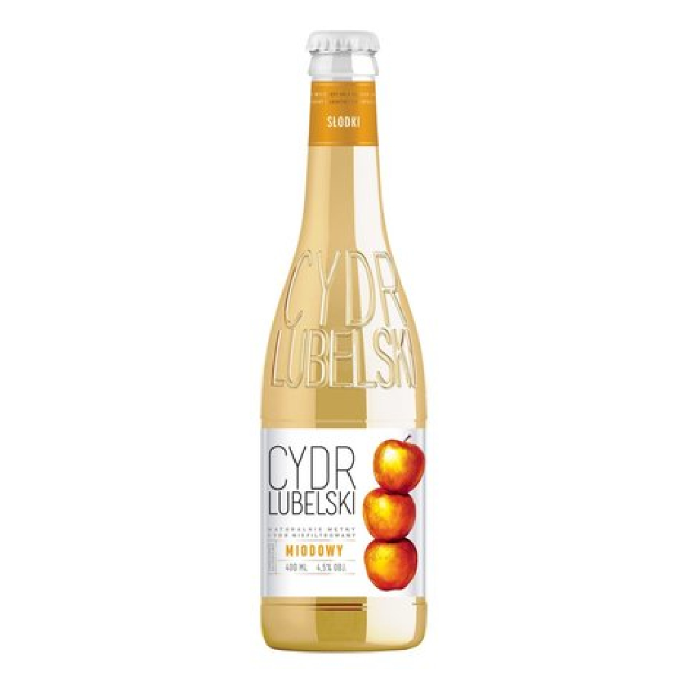 Cydr Lubelski miodowy niefiltrowany 4,5% 400 ml
