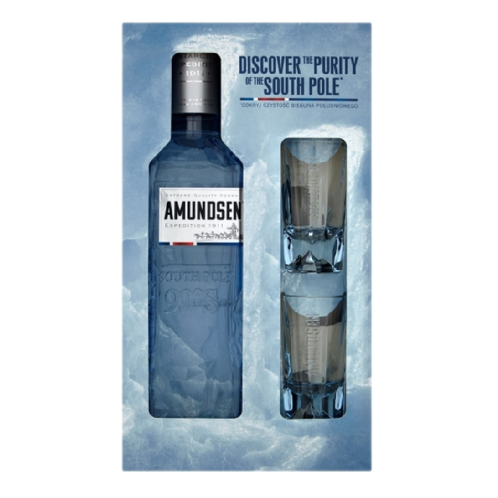 Wódka Amundsen 40% 500 ml + 2 kieliszki