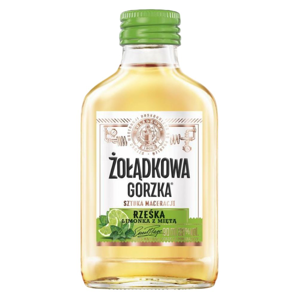 Żołądkowa Gorzka Rześka Limonka z Miętą 28% 90 ml
