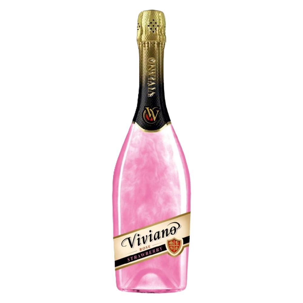 Wino Viviano Strawberry Rose 6,5% różowe musujące słodkie 750 ml