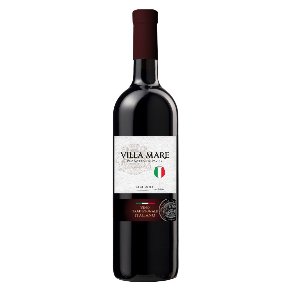 Wino Villa Mare 10,5% czerwone półsłodkie 750 ml
