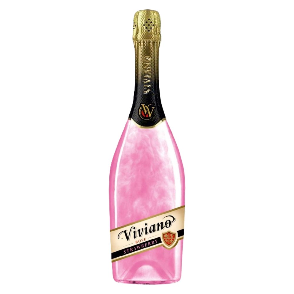 Wino Viviano Strawberry Rose 6,5% różowe musujące słodkie 750 ml