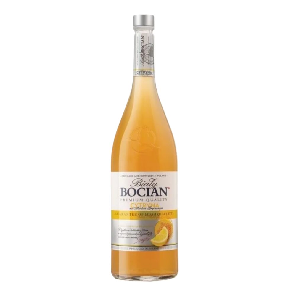 Likier Biały Bocian Cytryna na Miodzie Gryczanym 30% 200 ml