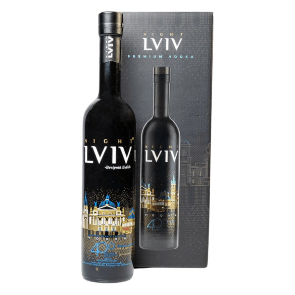 Wódka Nocny Lwów Black + Gold 40% 500 ml + opakowanie