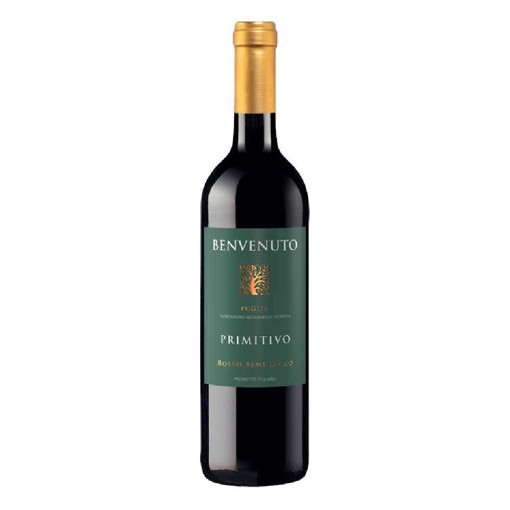 Wino TiM Benvenuto Primitivo 13,5% czerwone półwytrawne 750 ml