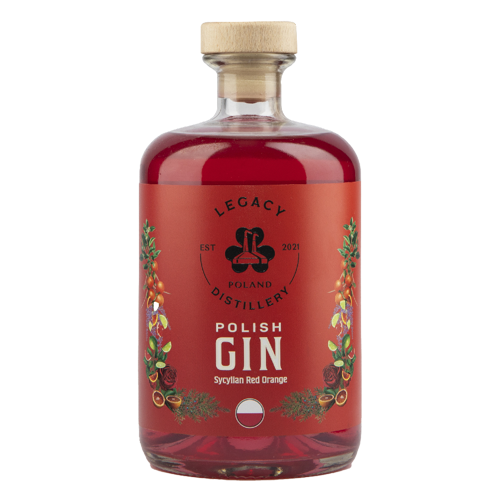 Gin Legacy Distillery Polish Dry Gin Sycilian Red Orange 42% 700 ml