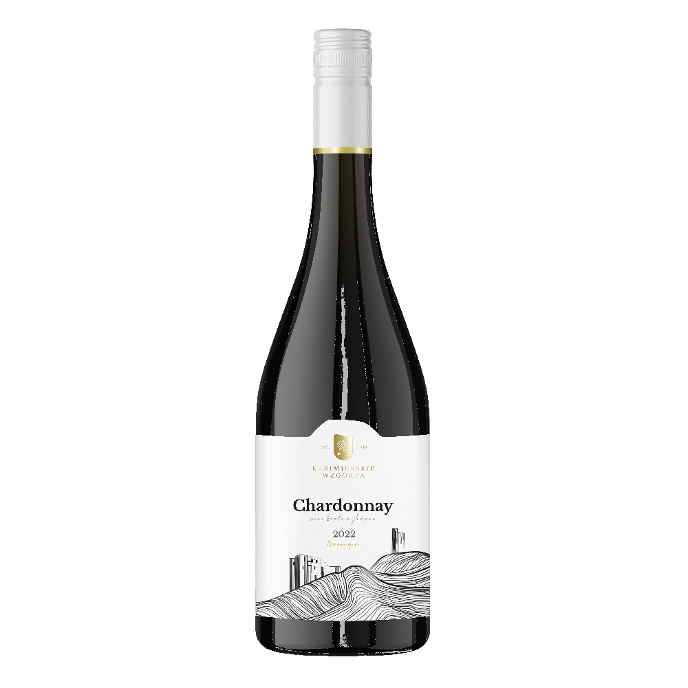 Wino Kazimierskie Wzgórza Chardonnay Barrique białe wytrawne 750 ml
