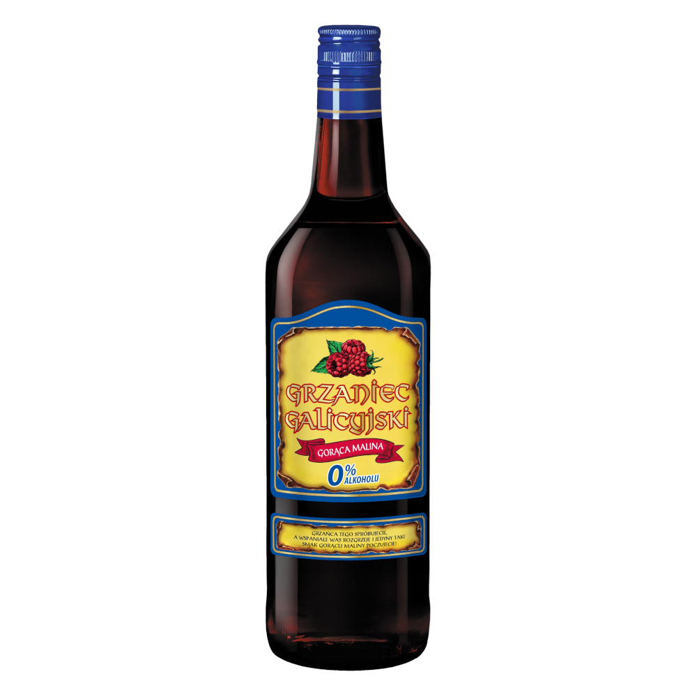 Wino Grzaniec Galicyjski Gorąca Malina 0% czerwone słodkie 1000 ml