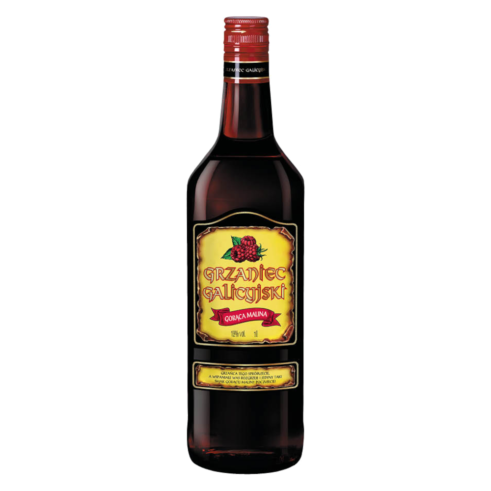 Wino Grzaniec Galicyjski Gorąca Malina 12% czerwone słodkie 1000 ml