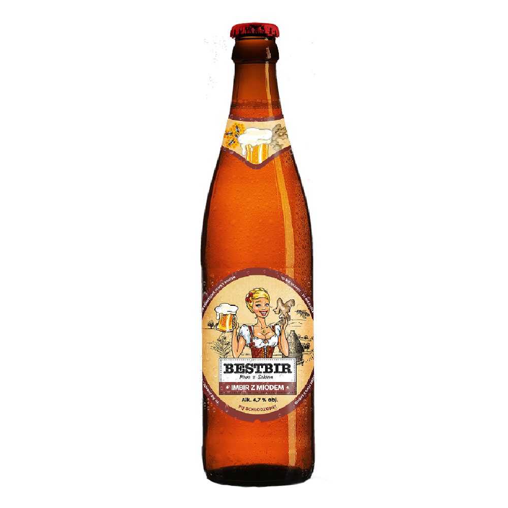 Piwo BestBir Imbir z miodem 4,7% 500 ml