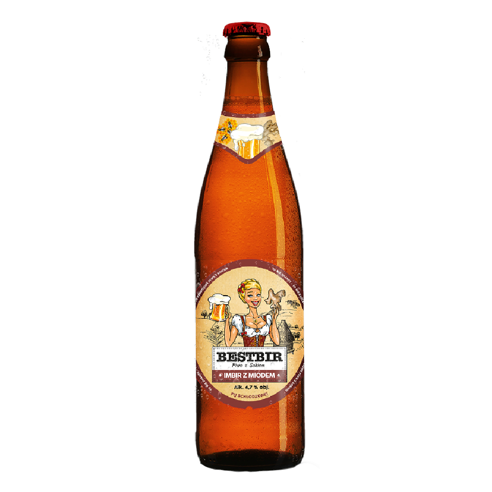 Piwo BestBir Imbir z miodem 4,7% 500 ml