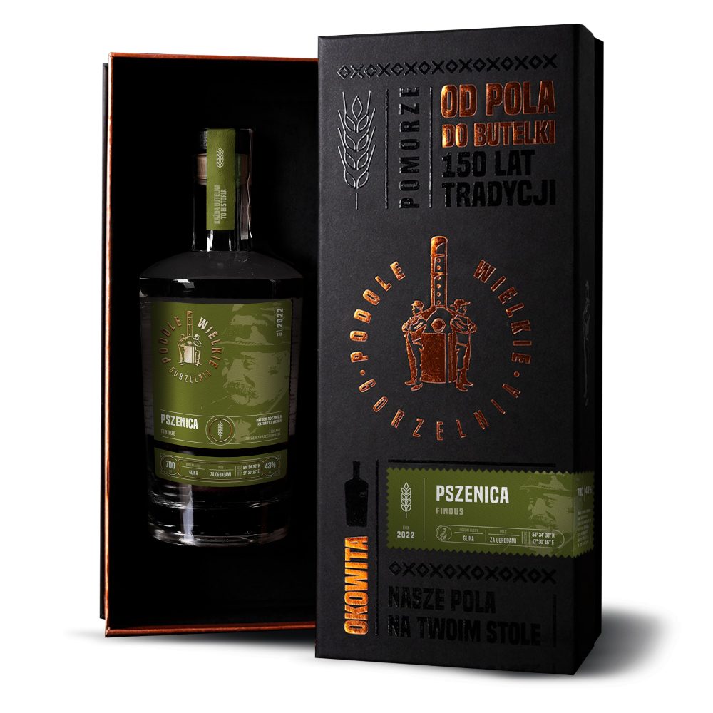 Okowita Podole Wielkie Pszenica 2022 43% 700 ml + opakowanie premium