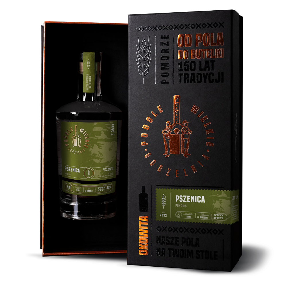 Okowita Podole Wielkie Pszenica 2022 43% 700 ml + opakowanie premium